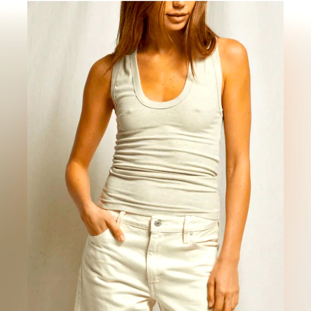 Perfect White Tee Jordan Tank Oatmeal S